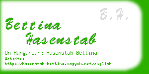 bettina hasenstab business card